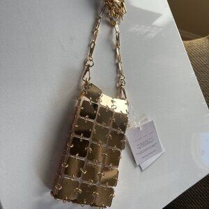 Gold Link Cell Phone Purse Accessory
